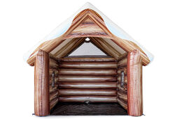 Cabana de madeira barraca de inverno